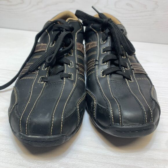 Skechers Diameter Vassell Casual Shoes Men Size 13 Black Leather Lace Up Walking